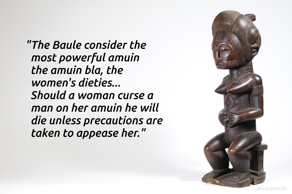 Baule amuin bla female power figure left front with text