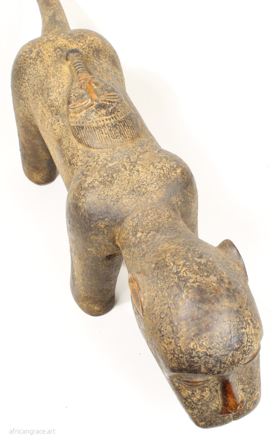 Baule leopard amuin figure from above